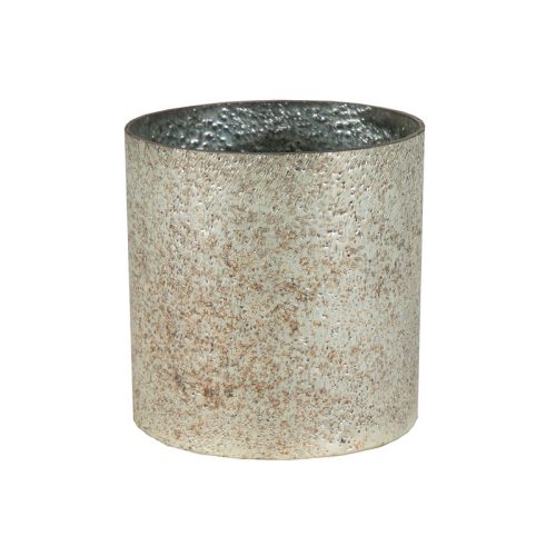 Marhaba Cylinder üvegváza ezüst 13x14cm