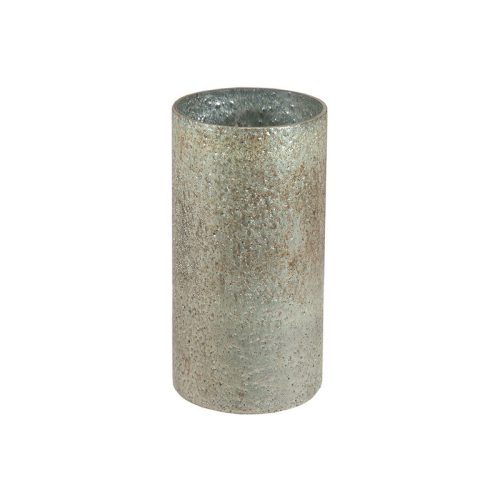 Marhaba Cylinder Slim üvegváza ezüst 13x25cm