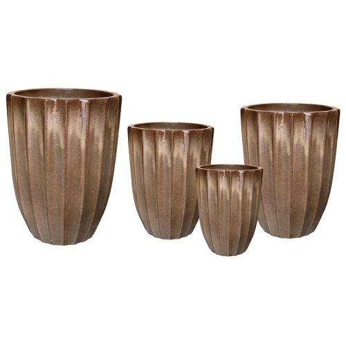 Noble Rib Vase kerámia váza szett macchiato 30x39-55x73cm S4