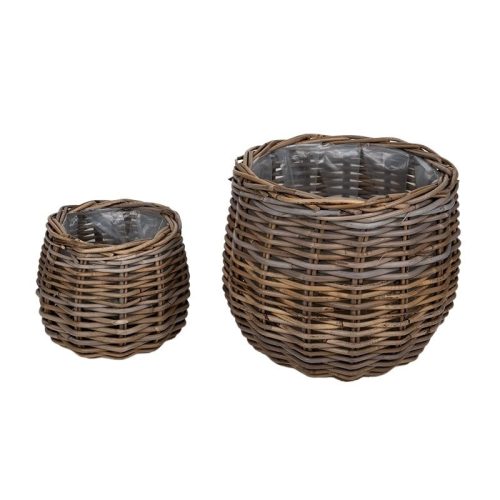 rattan csupor kaspó szett 38x33cm S/2 VD-302665S2