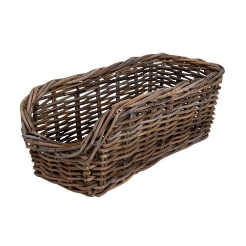 szögletes rattan tárolókosár barna 50x20x20cm VD-304883