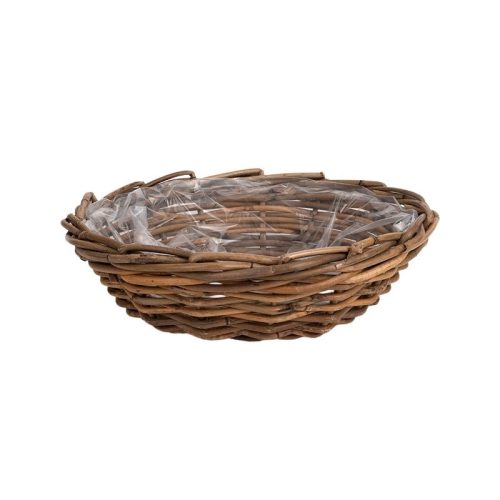 rattan ültetőtál barna 41x12cm VD-900015