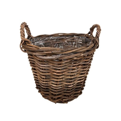 rattan kaspó két füllel barna 40x32/40cm VD-901183