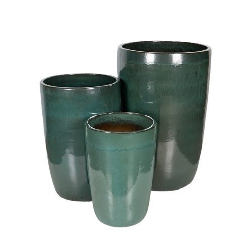 Vase Giant kerámia növénytartó szett mohazöld 42x63-65x100cm S3